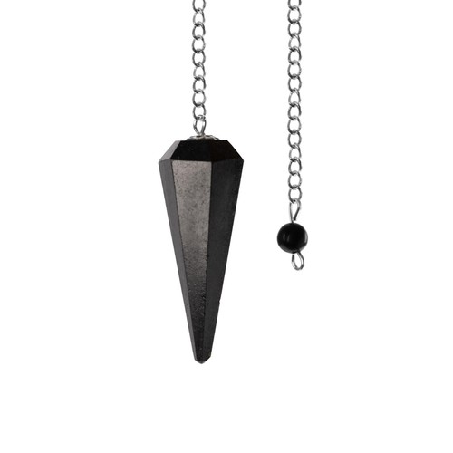 Black tourmaline pendulum - black,