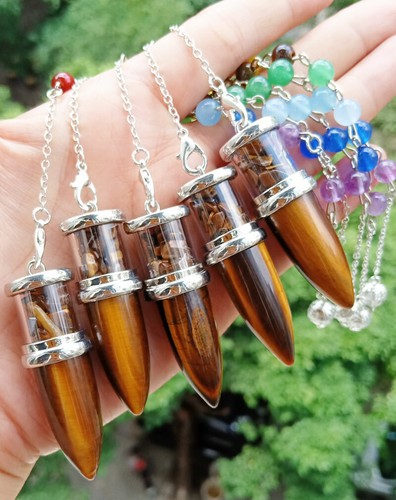 5pcs tiger eye - stone, chakra