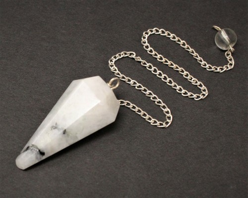Rainbow moonstone pendulum - rainbow,